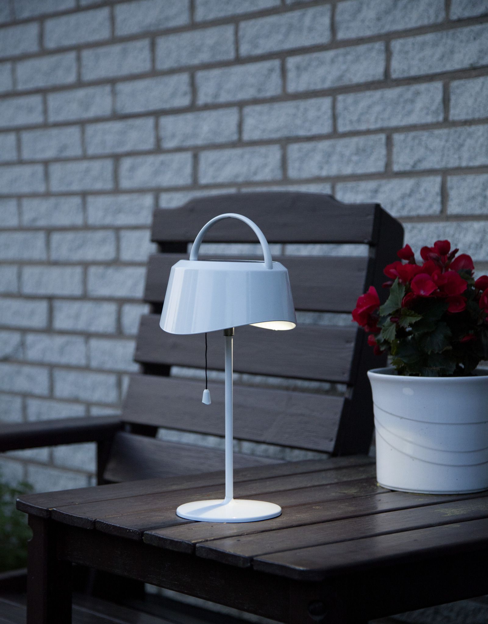 Lanterne solaire Cervia - Weiss, Lichtfarbe Warmweiss