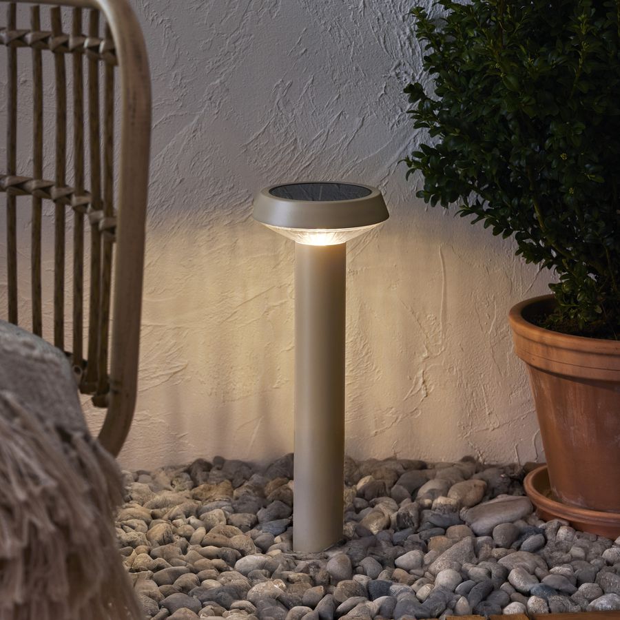 Solar Pollerleuchte Casa - Indoor, Outdoor, Warmweiss, Beige