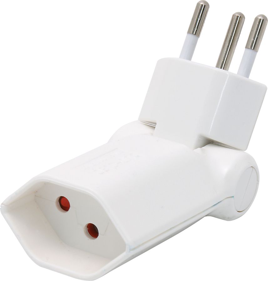 Abzweigstecker 1xT13, weiss - 1xT13, Stecker T12,180° klappbar, inkl. Kinderschutz