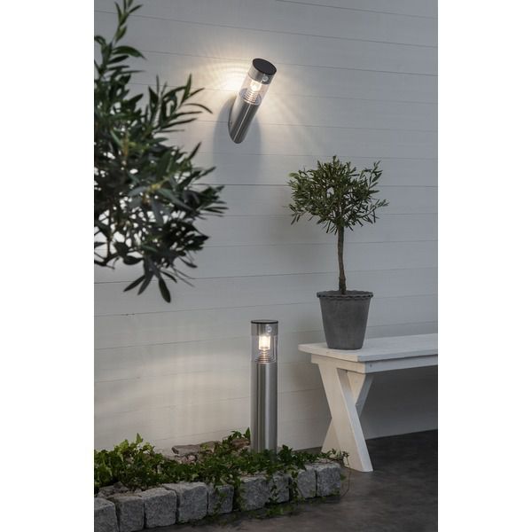 Solar Wand Laterne Marbella - Stainless Steel, Lichtfarbe Warmweiss