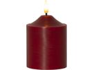 LED Pillar Kerze Flamme - Indoor, Rot, 12cm Höhe, Timerfunktion