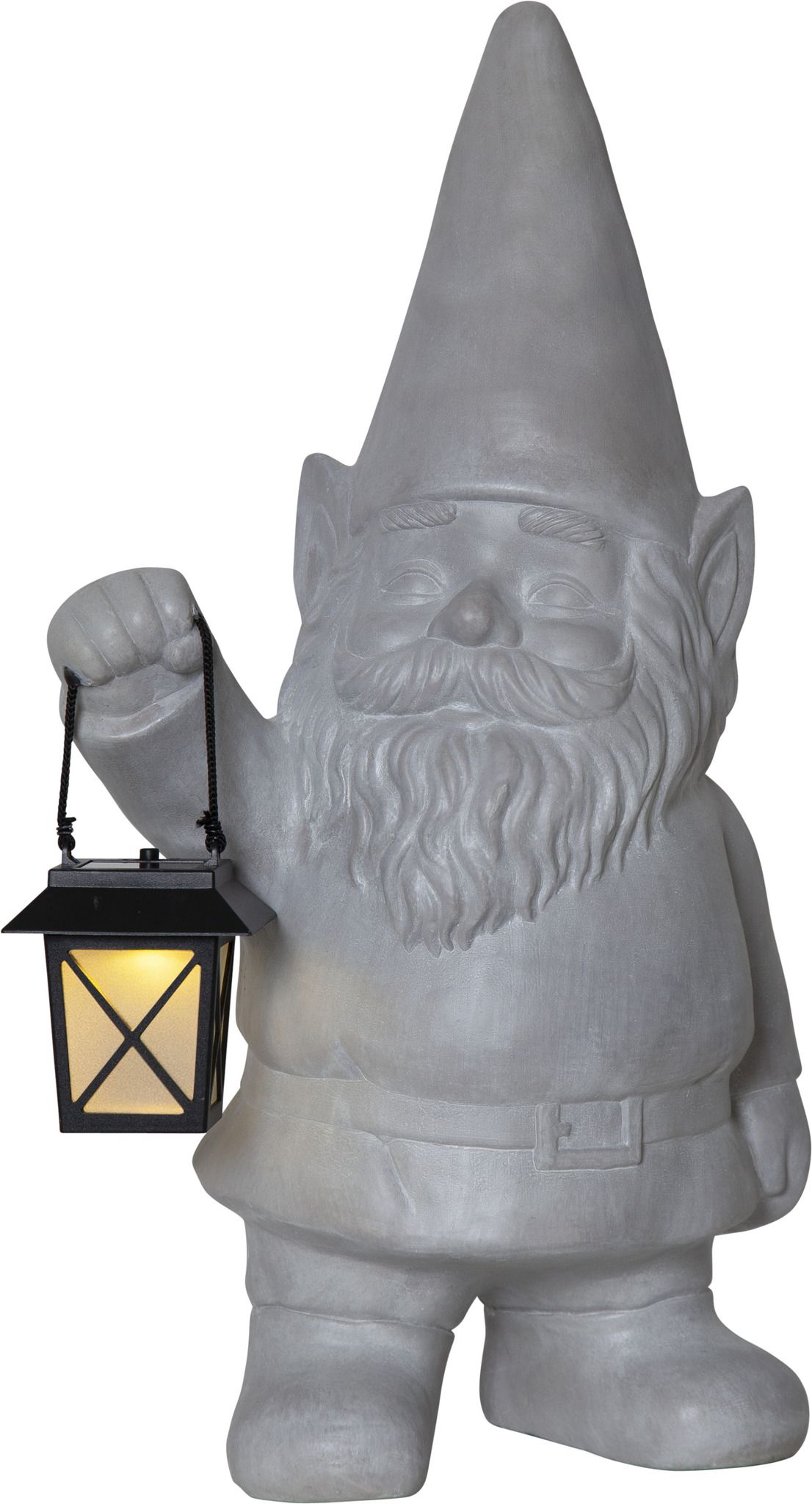 Solar Dekoration Gnomy - Grau, Lichtfarbe Warmweiss