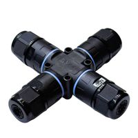 Kreuz-Schnellanschlussklemme - IP68, ohne Schrauben, 3P, Leiterquers. 0.5–2.5mm², KabelØ 5-9mm und 9-12mm, 450 V/24A, M20