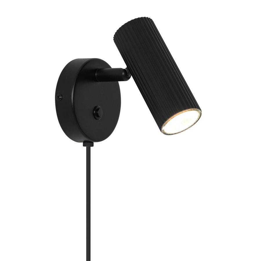 Wandleuchte Vico Schwarz - GU10, IP20, 230V