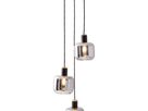 Pendelleuchte FUMOSO - E14, max. 3x40W, IP20, schwarz + holz, nicht dimbar, exkl. Leuchtmittel, D=130mm, H=1230mm