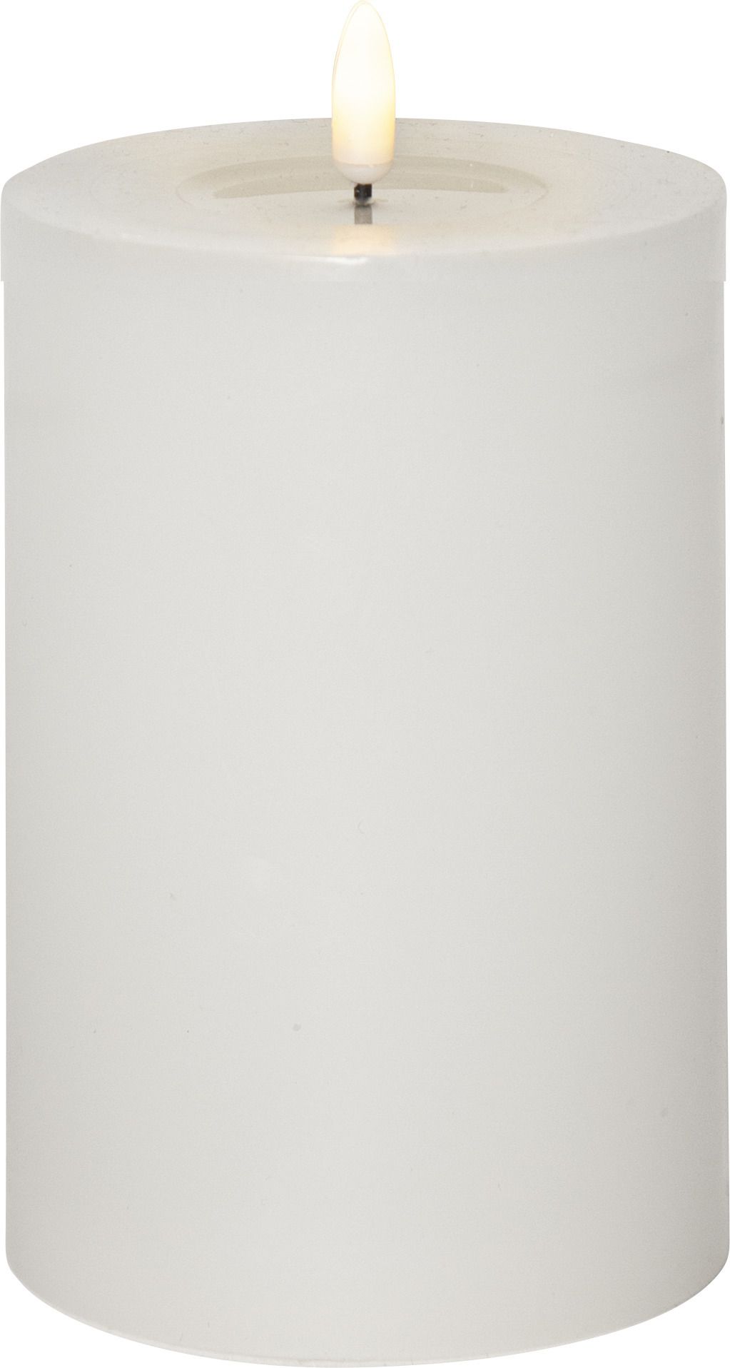 LED Pillar Kerze Flamme Flow Big - Indoor, Weiss, 17.50 cm Höhe, Timerfunktion