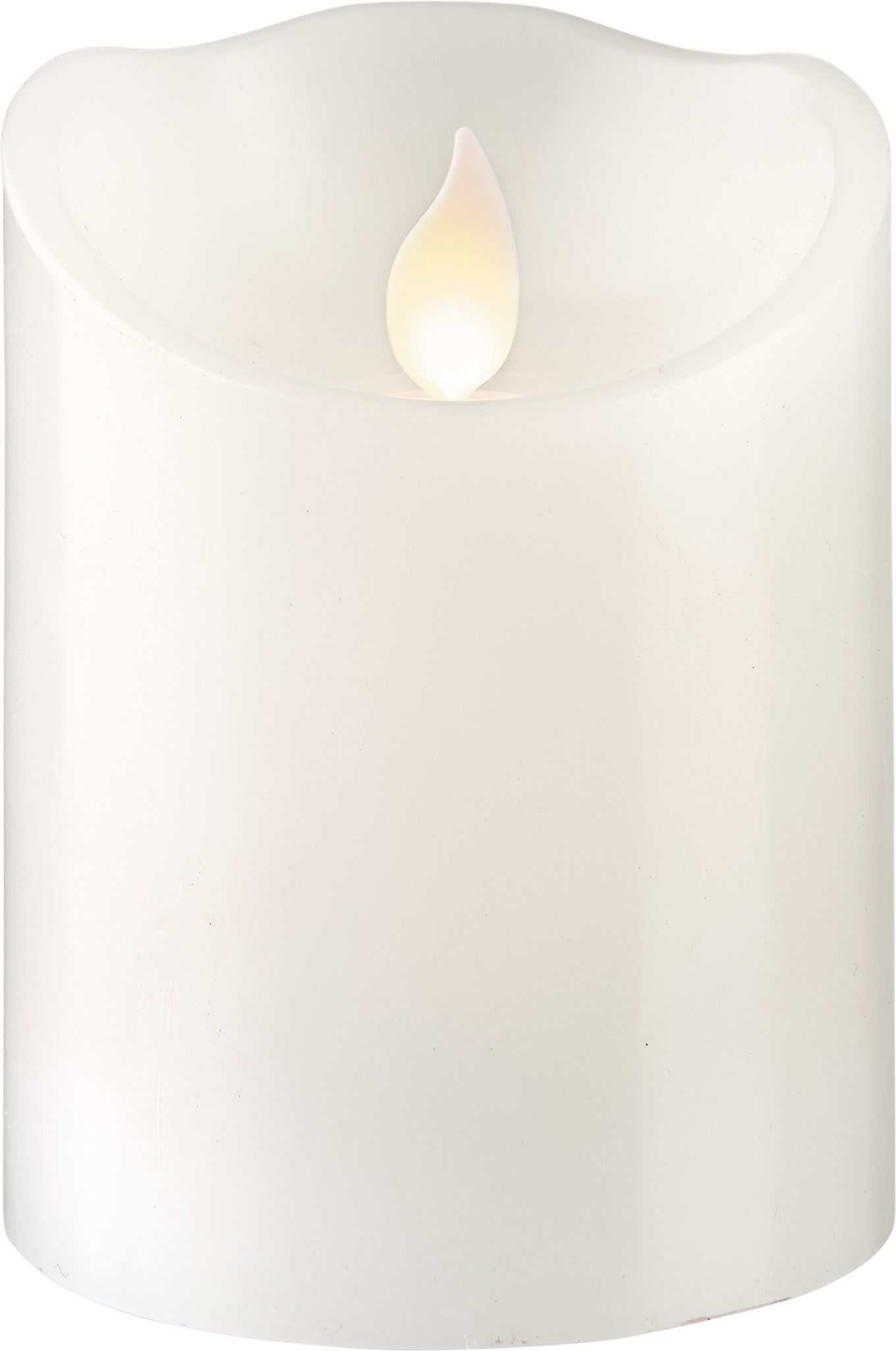 LED Pillar Kerze M-Twinkle - Indoor, Weiss, 10cm Höhe, Timerfunktion