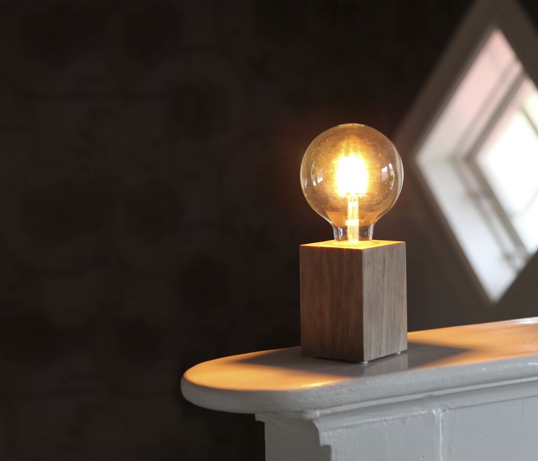 Tischleuchte E27 Lys - E27, Braun, 230V AC