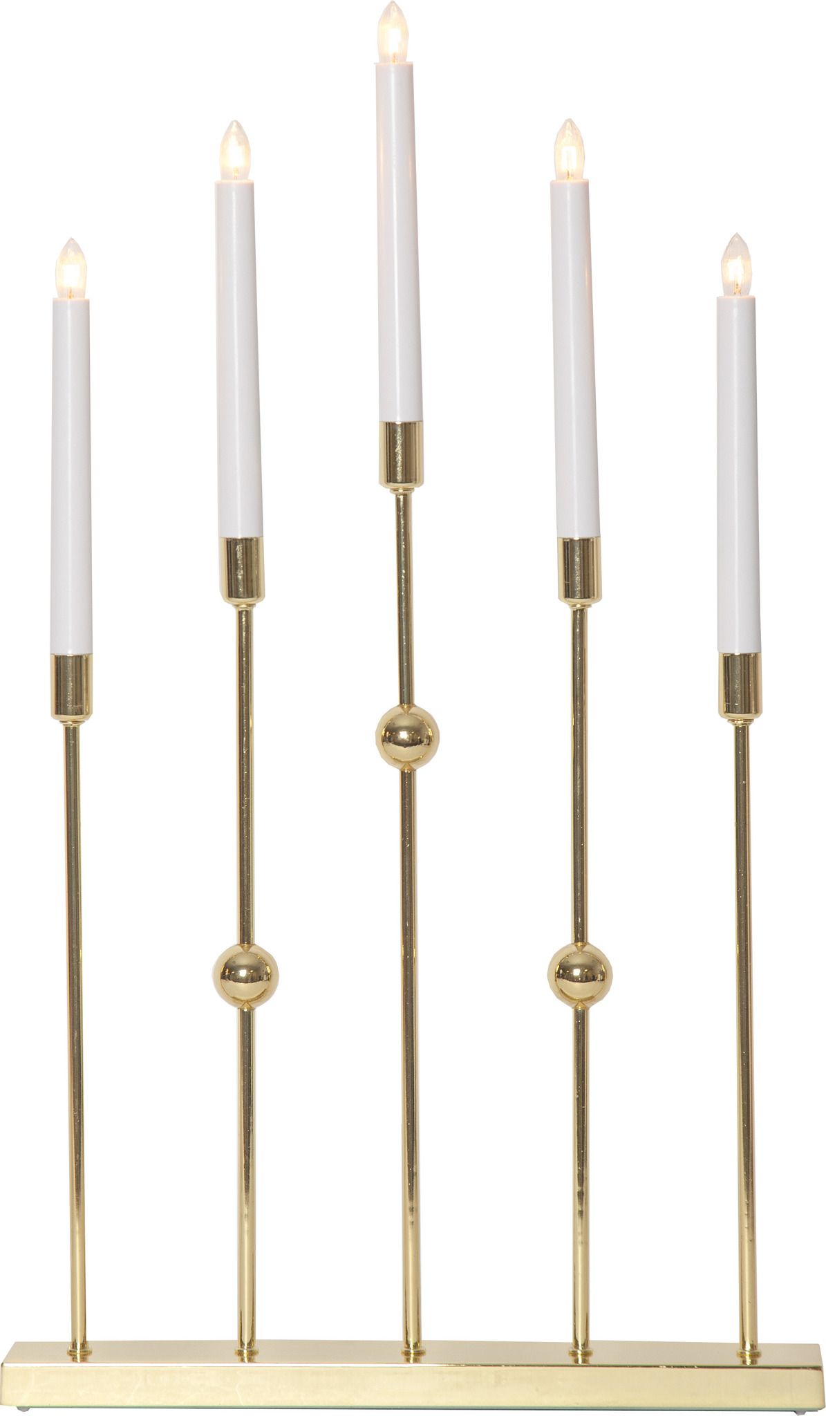 Kerzenleuchter Gustavo - IP20, Messing, Kaltweiss