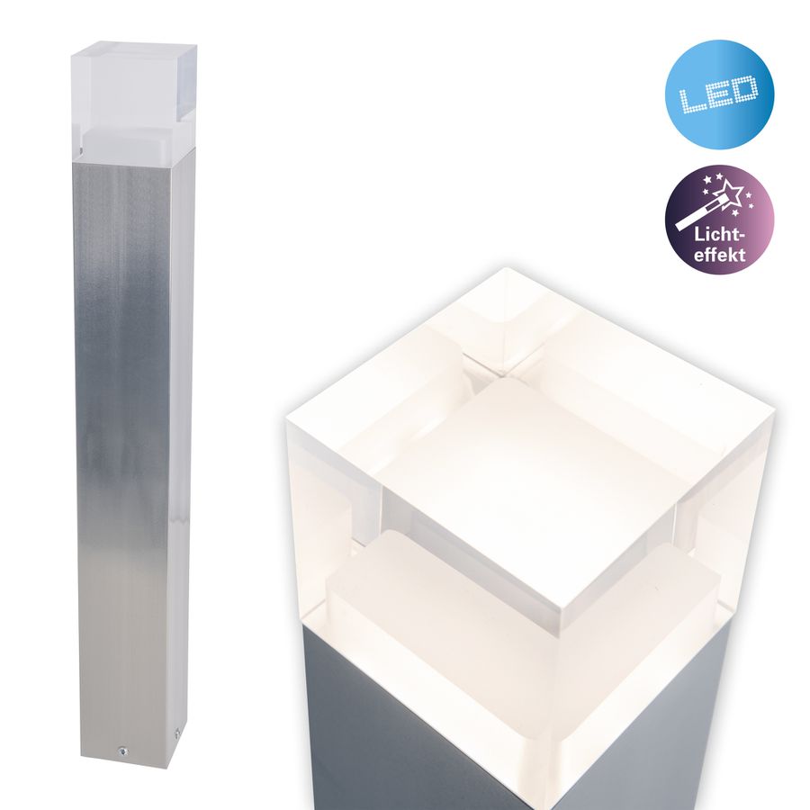 LED-Außensockelleuchte Leah - IP44, warmweiss, 4.5W