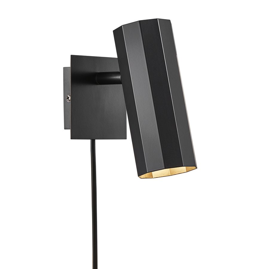 Alanis , Wandleuchte, Schwarz - GU10, IP20, max.LED 5W