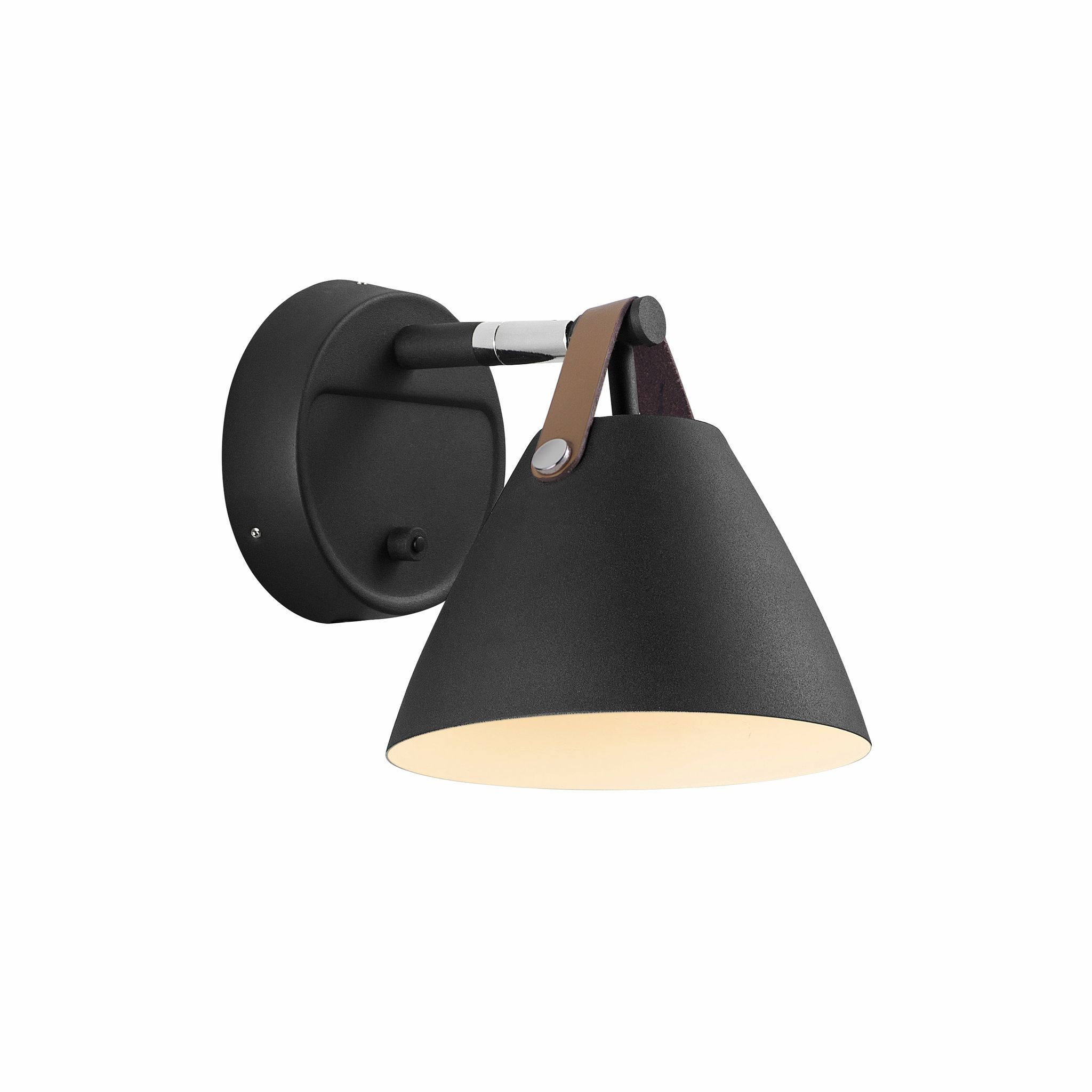Strap 15 , Wandleuchte , Schwarz - GU10, max. 8W, IP20
