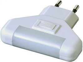 LED Nachtlicht T11, weiss, 1W, kaltweiss, ON/OFF Schalter, VPE48 - LED Nachtlicht T11, weiss, 1W, kaltweiss, ON/OFF Schalter, VPE48