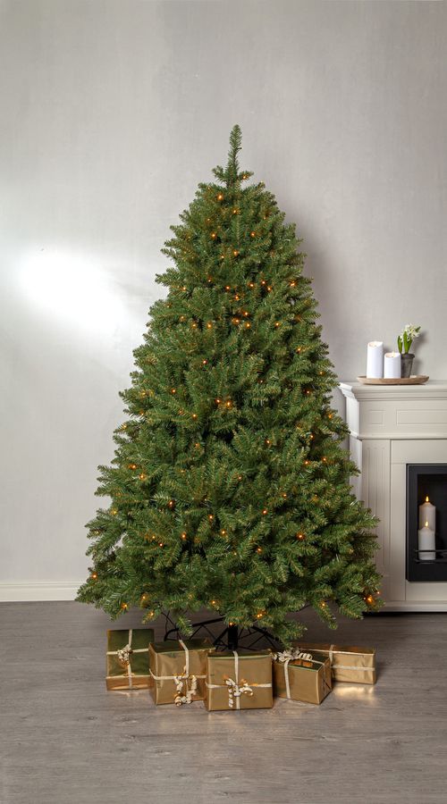 Künstlicher Weihnachtsbaum Narvik - grün, 300 Lämpchen, 210cm Höhe