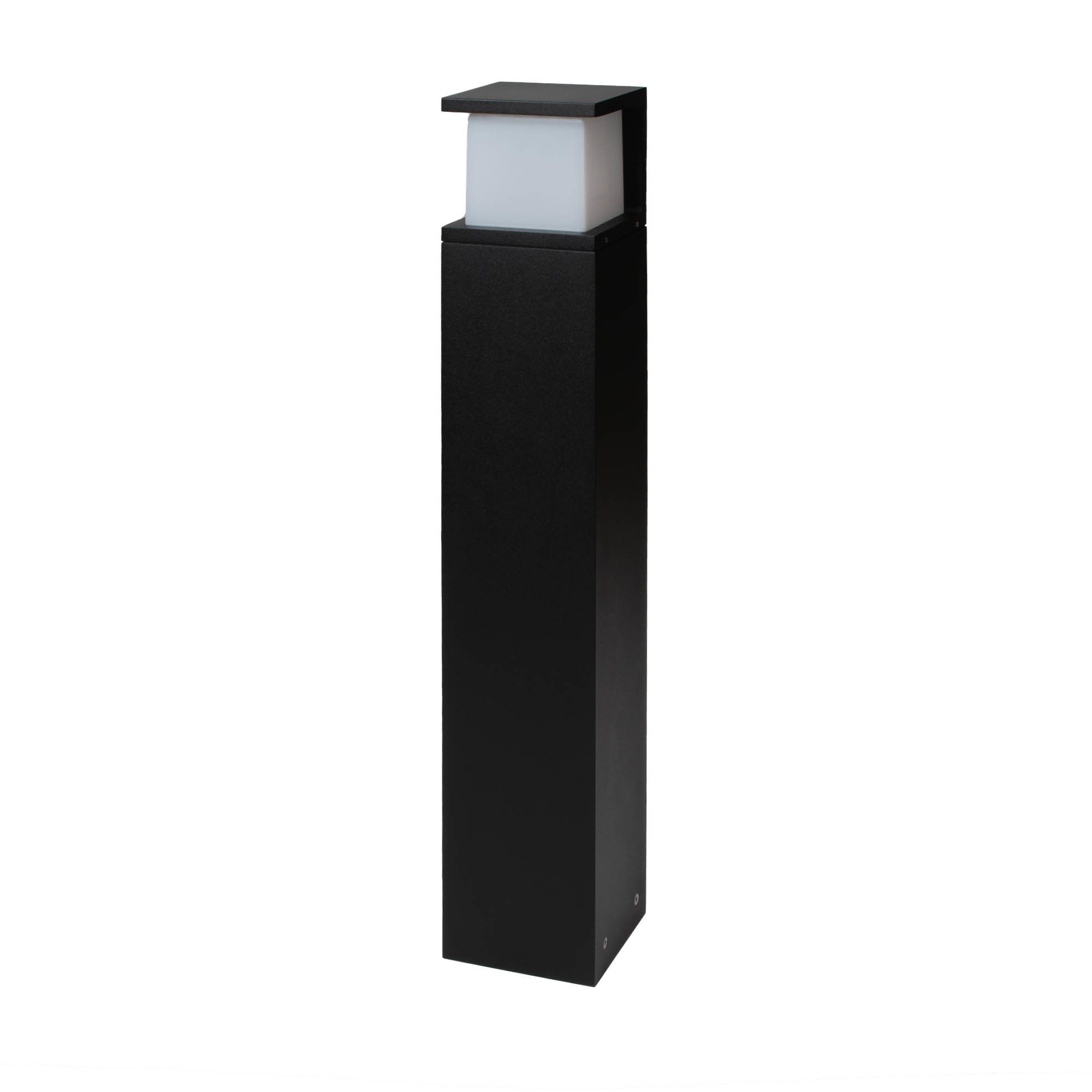 Dissuasore a LED Cubo-AP - 10W, 900lm, 3000K, IP54, 150°, schwarz, nicht dimmbar, L=100mm, B=100mm, H=600mm