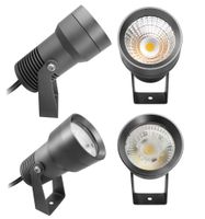 Tache de jardin LED CHARLY - 12W, 1150lm, 2700K, IP67, CRI 80, 40°, dunkelgrau, nicht dimmbar, D=61mm, L=113mm