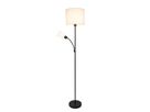 Stehleuchte  FILOMENA  H: 165cm schwarz/beige - IP20, E27, Schwarz