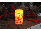 LED Pillar Kerze Crayfish Party - Indoor, Weiss, 12.5cm Höhe, Timerfunktion