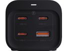 67W GaN Fast Charging Station - 2x T13, Out: USB-C1/ C2/ C3: 67W PD, C1+C2 shared: 45W + C3: 20W, USB-A: 5W, GaN, 1.5m Kabel,schwarz