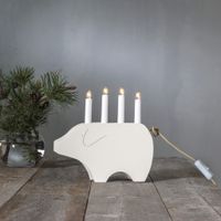 Kerzenleuchter Gry - IP20, Weiss, Kaltweiss