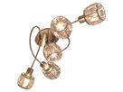 LED Deckenleuchte Josefa - E14,5x4W, 5x475lm, 3000K, IP20, stahl-blank, nicht dim., Leuchtmi. inkl., L=610mm, B=210mm, H=240mm