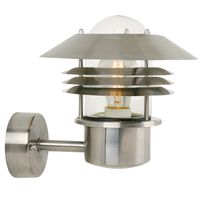 Vejers, Wandleuchte, Edelstahl - E27, max. 60W, IP54