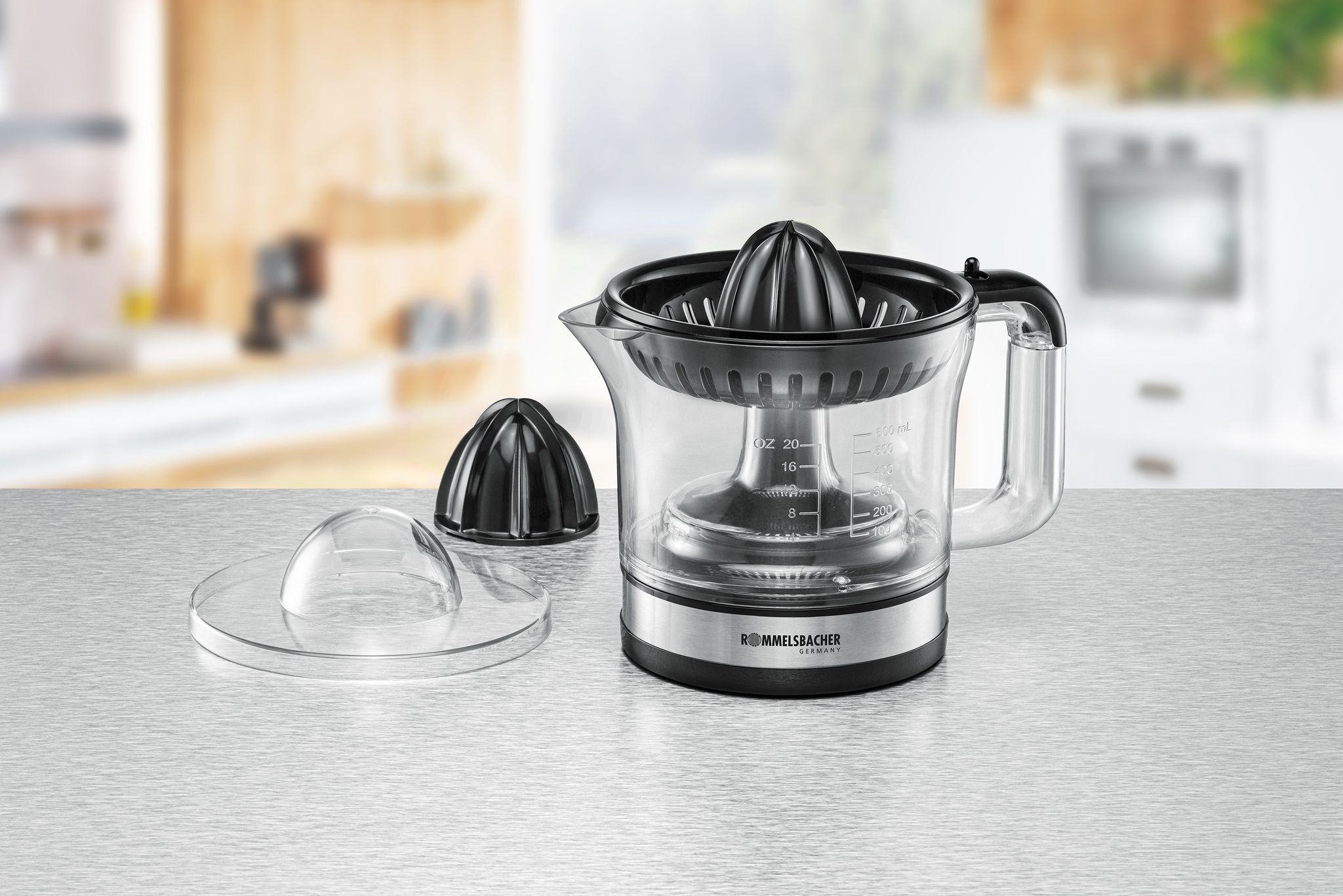 ZITRUSPRESSE ZP 50 - Zitruspresse, Edelstahl/schwarz, 30W