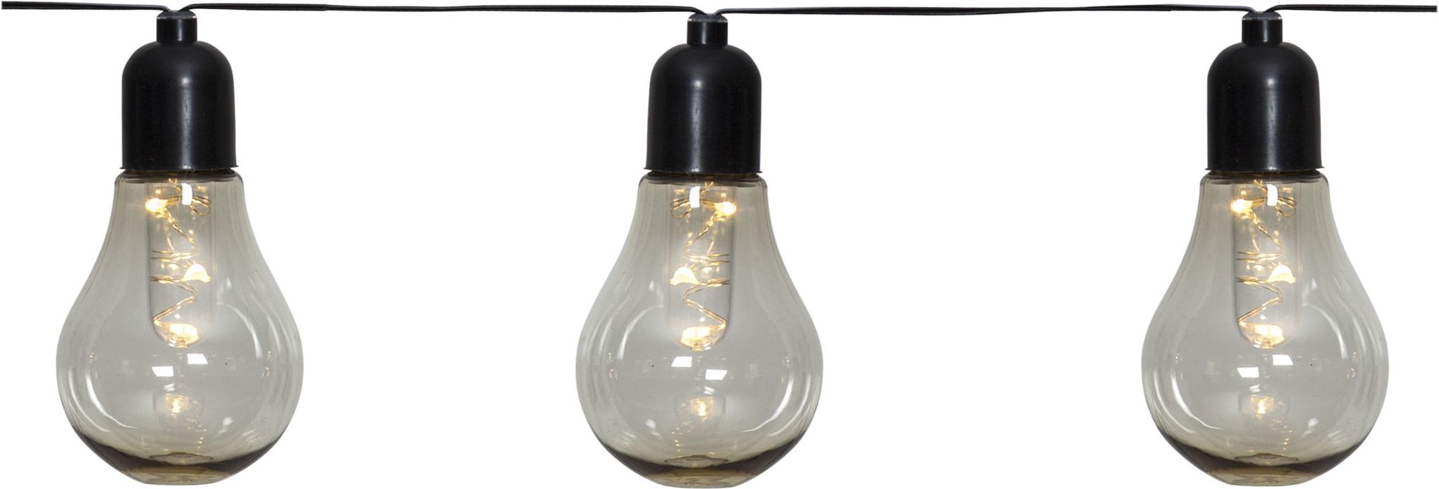 Lichterkette Glow Batteriebetrieben - IP44, Warmweiss, 10 LED's, 405cm