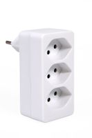 Fiche de dérivation 3xT.13 - 3xT13, Stecker T12 - 10A, inkl. Kinderschutz, senkrecht untereinander