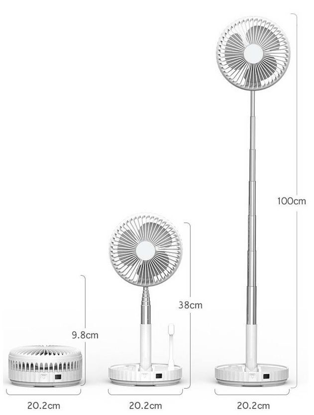 MORPHOSO Tisch- und Standventilator, akkubetrieben - Ultrakompakt, ultraleise, portabel, modulierbar