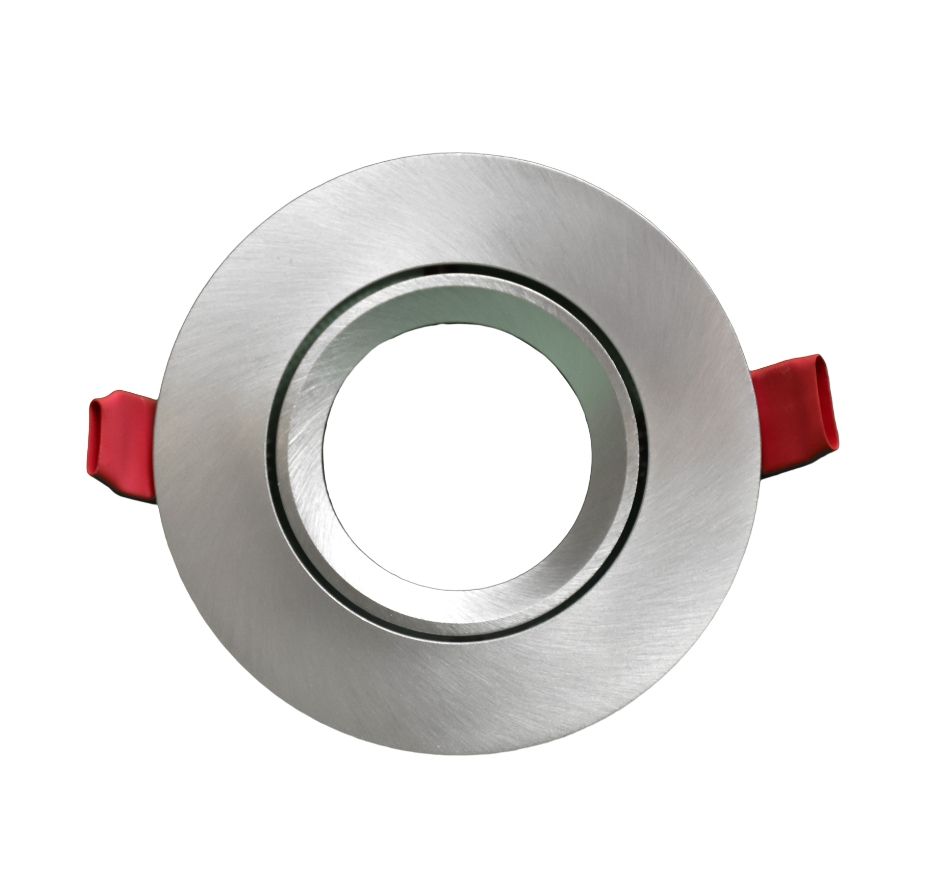 Brossé alu spot alu intégré Ø80mm - BL=80mm, H=25mm, D=92mm, alu. gebürstet