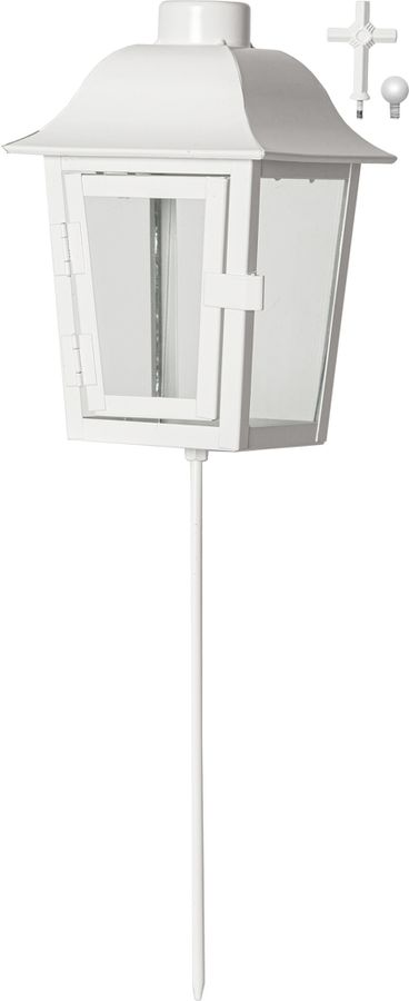 Laterne Serene - Outdoor, Weiss, 45cm Höhe, Timerfunktion