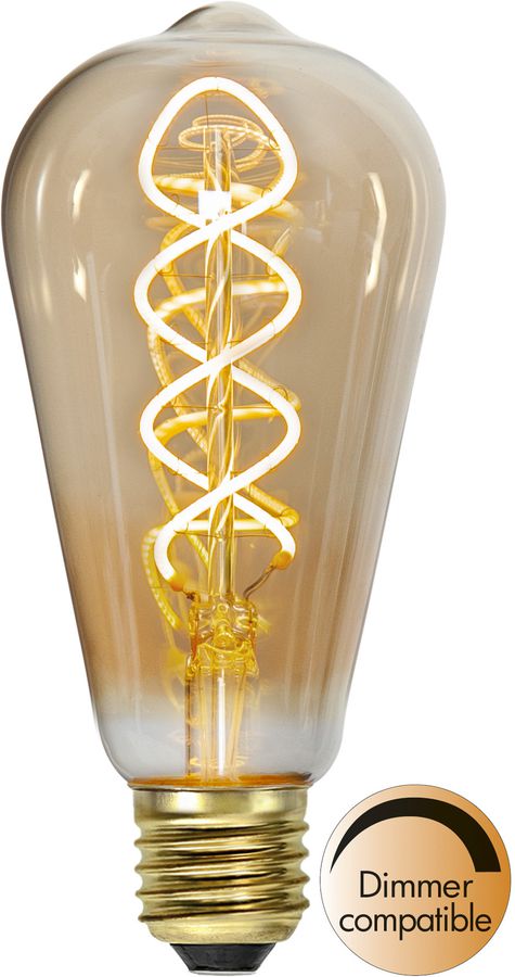 LED Leuchtmittel E27 ST64 Decoled Spiral Amber - E27, 160Lm, 2100K, 3.2W, 230V