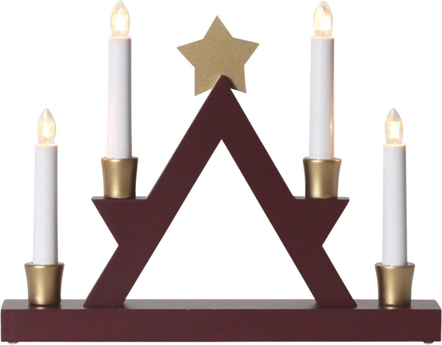 Kerzenleuchter Julle - IP20, Rot, Warmweiss