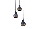 3er Pendelleuchte schwarz golden Casco - E27, IP20