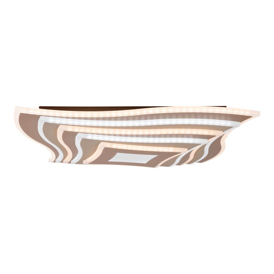 LED-CCT Deckenleuchte  FEVORIA : 50cm braun - IP20, LED-Modul, Braun