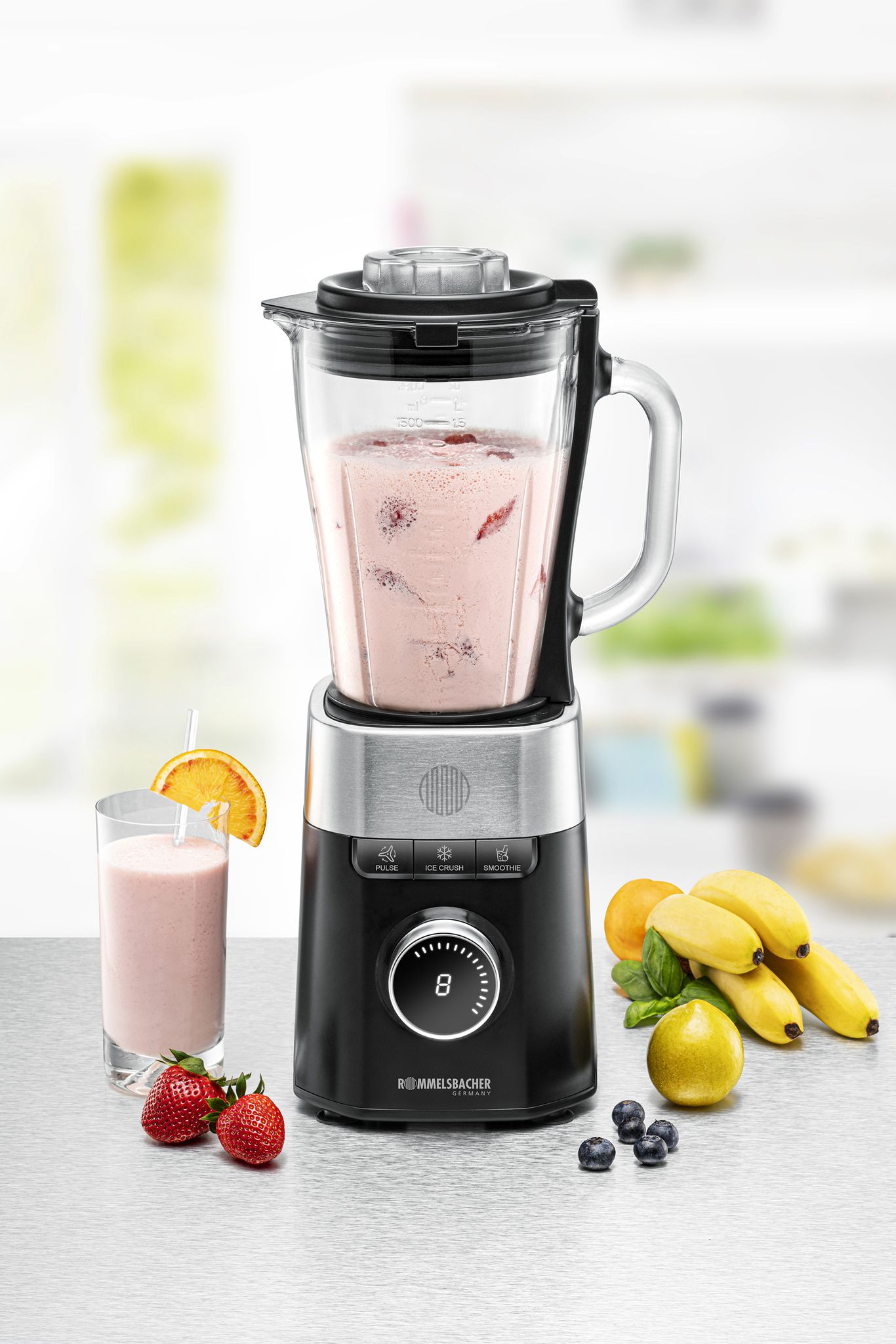 STANDMIXER MX 1260 - Standmixer, Glas/Edelstahl/schwarz, 1200W