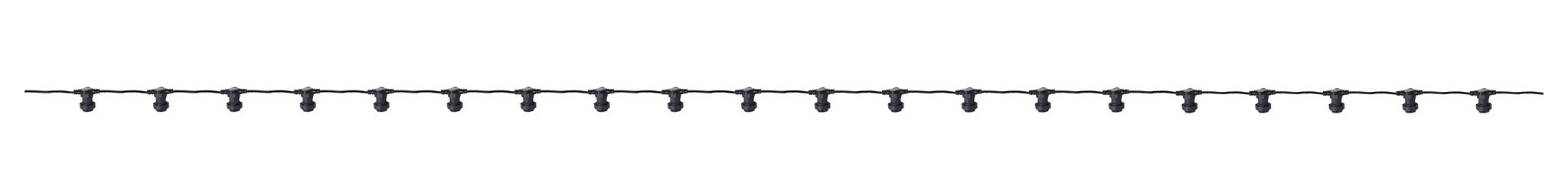LED Party-Deco Illuminationskette Solo - 20xE27 (Leuchtmittel exkl.), IP44. IP55 Stecker, L=20m
