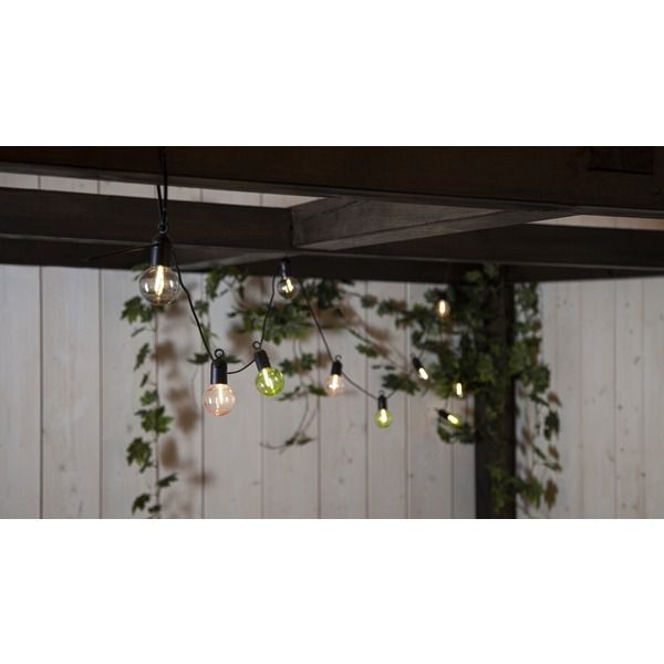 Lichterkette Fiesta - IP44, Warmweiss, 10 LED's, 360cm