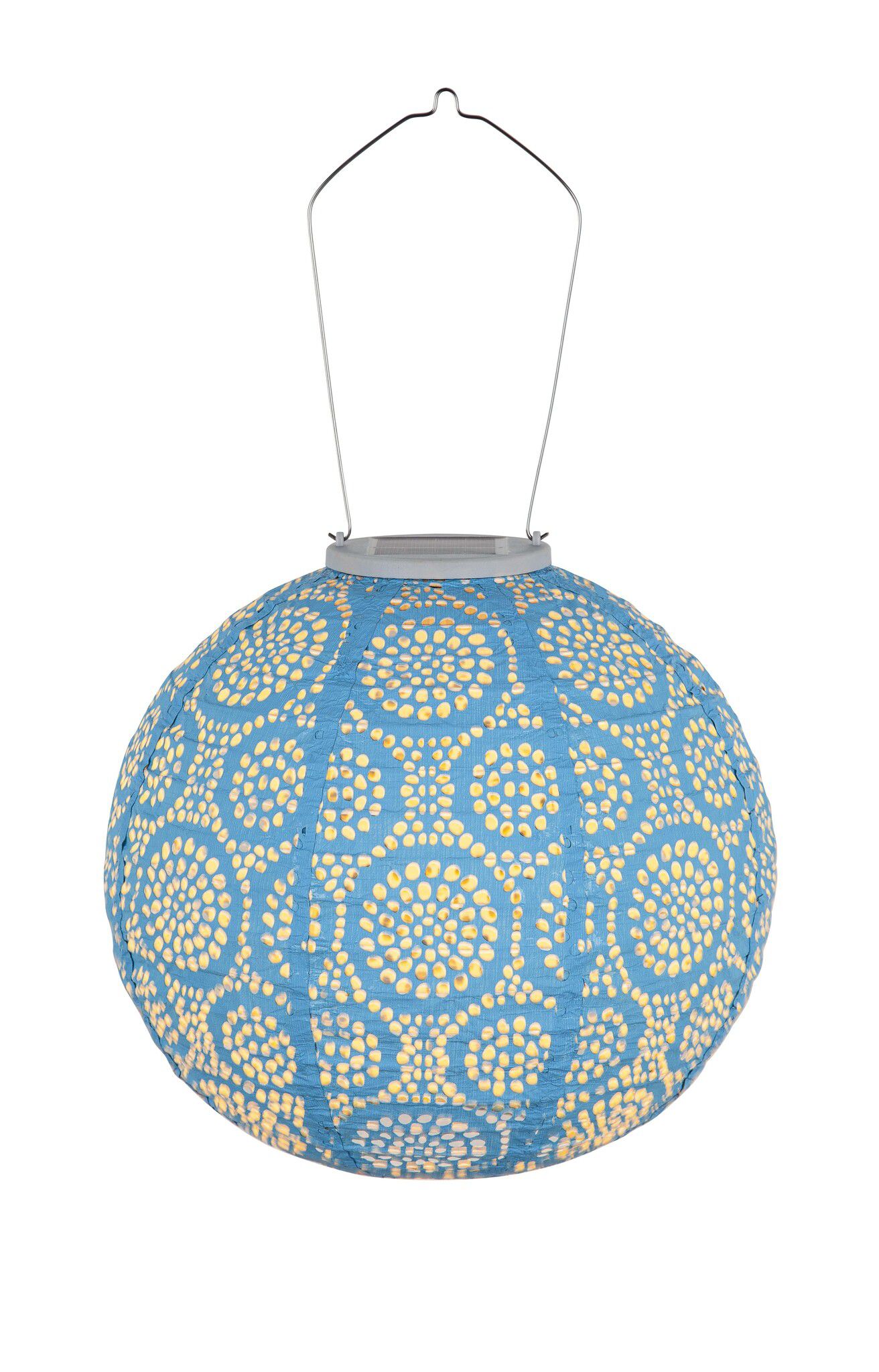 Solar Laterne Tyvek Blau ø25cm - Warmweiss, LED, IP44, 1800K, , VE 20
