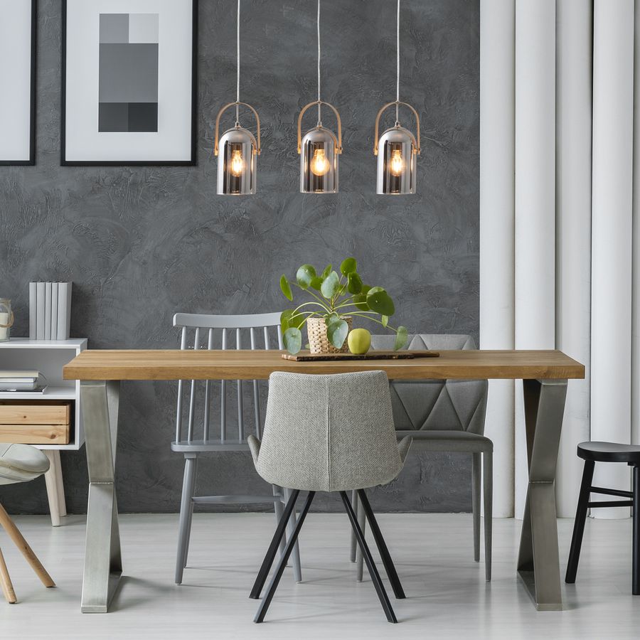 3er Pendelleuchte Vidrio l: 58cm - E27, 120W, IP20