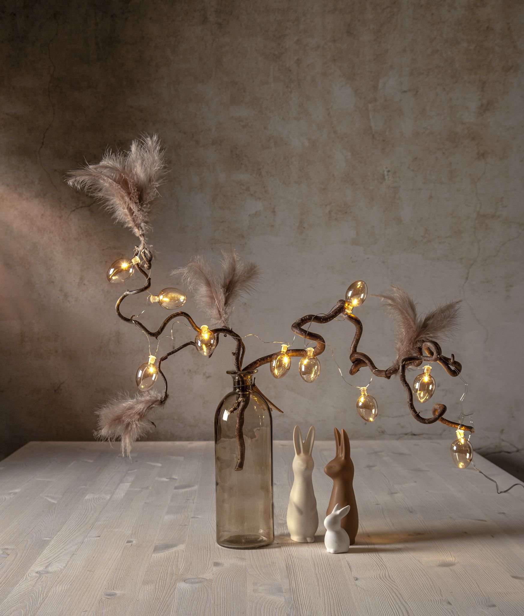 Lichterkette Shimmer - IP20, Beige, Warmweiss