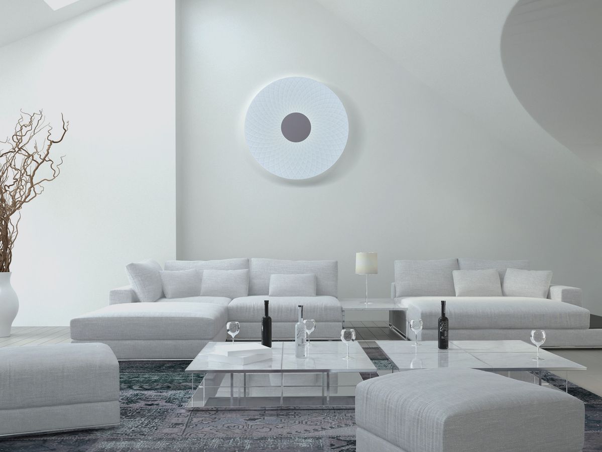 LED Deckenleuchte Porto mit Kristalleffekt d: 48cm - LED fest verbaut, 2700-6500K, warm-kaltweiss