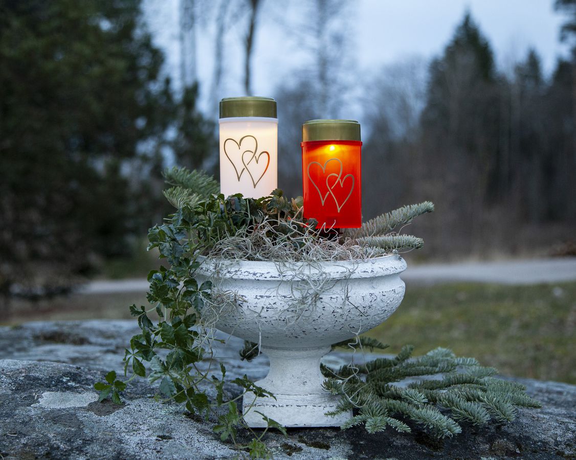 Solar Kerze Hearty - IP44, Warmweiss, 1 LED