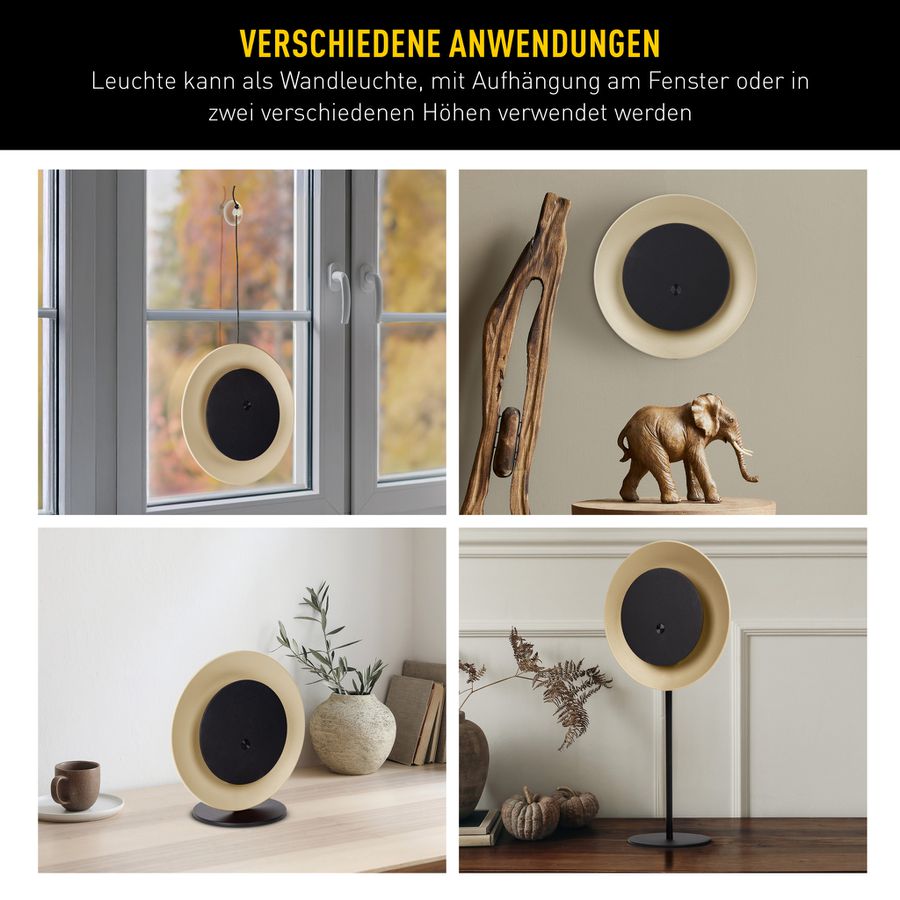 Solar- Tischleuchte Hängeleuchte SOLAN almond H: 41,5 cm - 3000K, 120lm, 1W, IP54