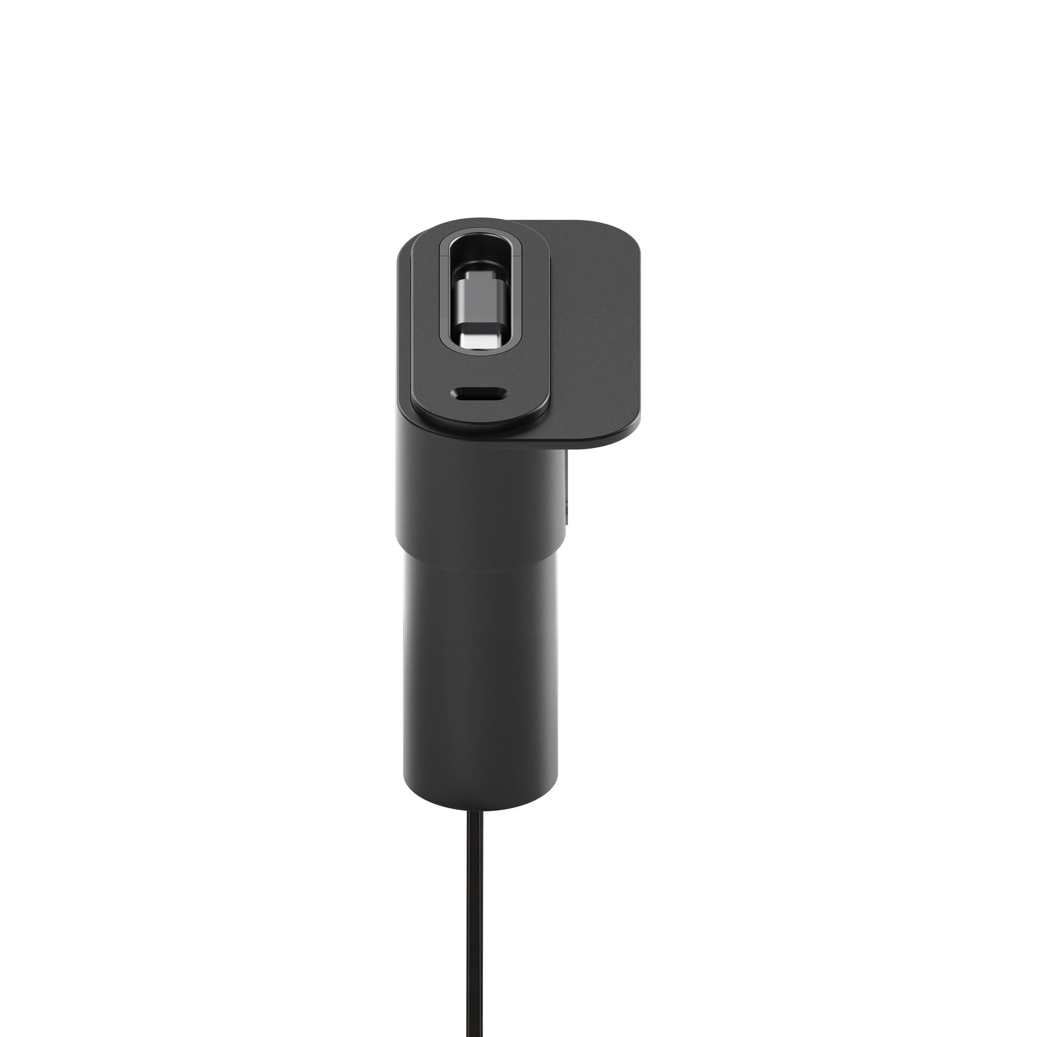 Mini Desktop Charger USB A+C PD20W Schwarz - mit ausziehbarem USB-C Kabel