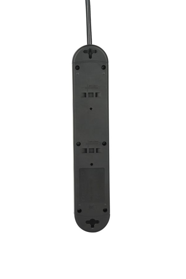 Steckdosenleiste Re:Life - 4x T13., 1.8m Kabel, schwarz