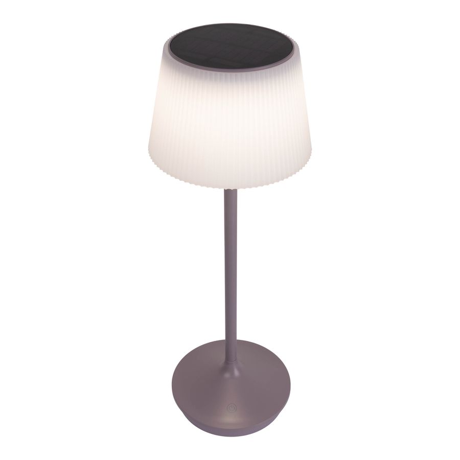 Solar- Akkutischleuchte EMMI brombeer inkl. CCT  Touch H: 38 cm - LED-Modul, 3W, IP44