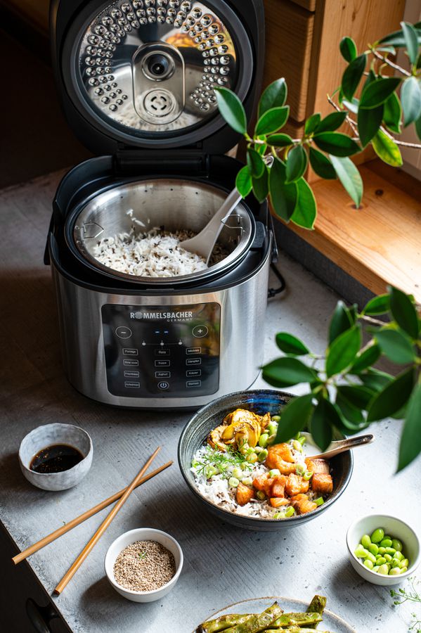 MULTI REISKOCHER MRK 950 - Multireiskocher, Edelstahl/schwarz, 860W