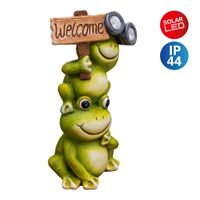 LED Solarleuchte FROSCH H: 45 cm - IP44, 0.06W, Warmweiss